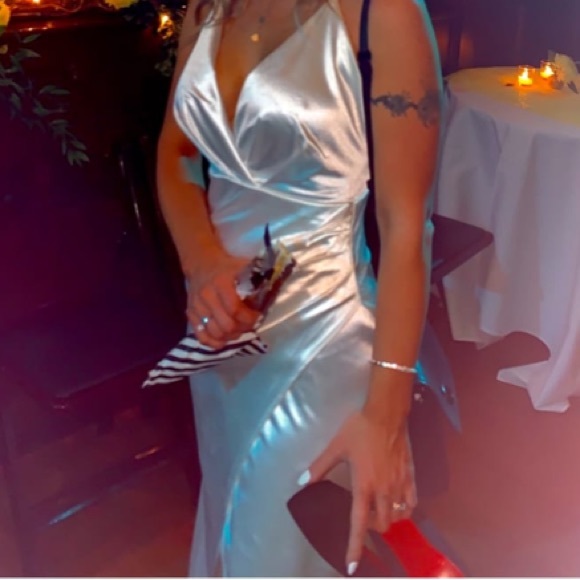 Lulus Ever Enchanted White Satin Maxi Dress - Picture 6 of 6